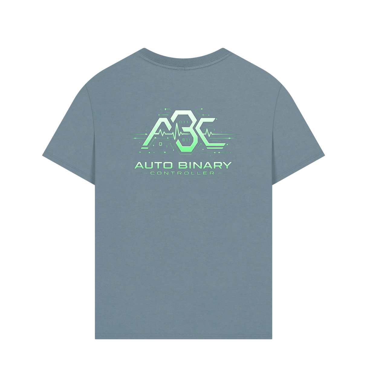 Stone Blue Printed T-shirt Back