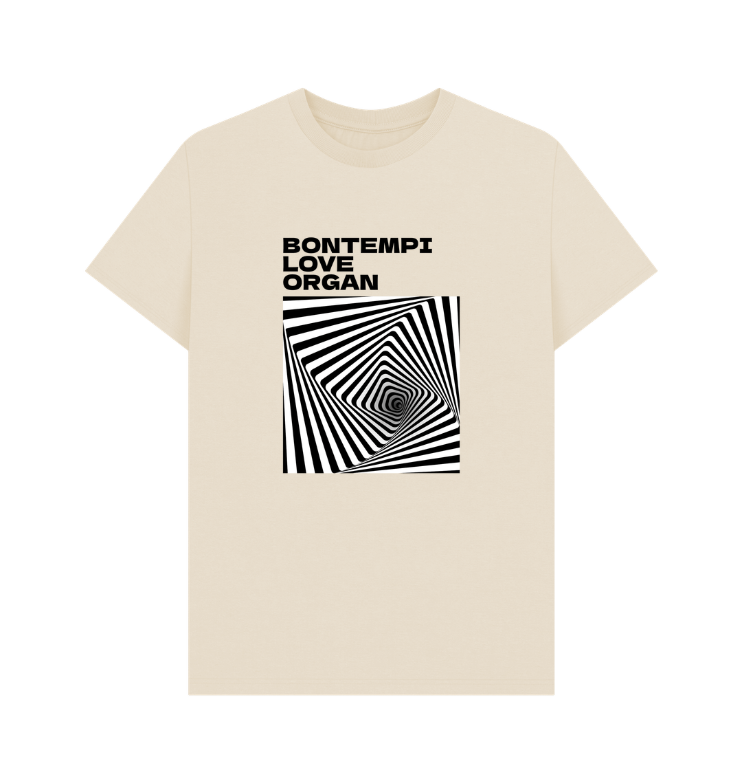 Oat Bontempi Love Organ Black & White Graphic Mens T-Shirt