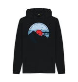 Black Printed Hoody Front