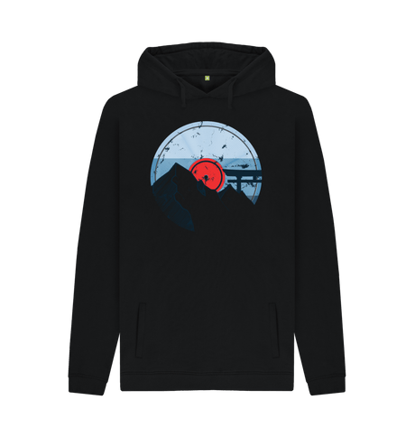 Black Printed Hoody Front