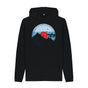 Black Mens Vinyl Record Mountain Hoodie