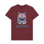 Red Wine \"Cool For Cats\" Graphic Mens T-Shirt