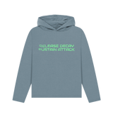 Stone Blue Printed Hoody Front