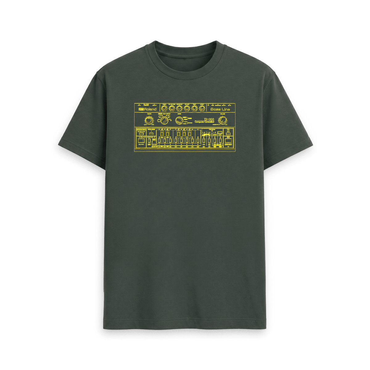 Dark Grey Printed T-shirt Front