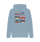 Stone Blue Printed Hoody Front
