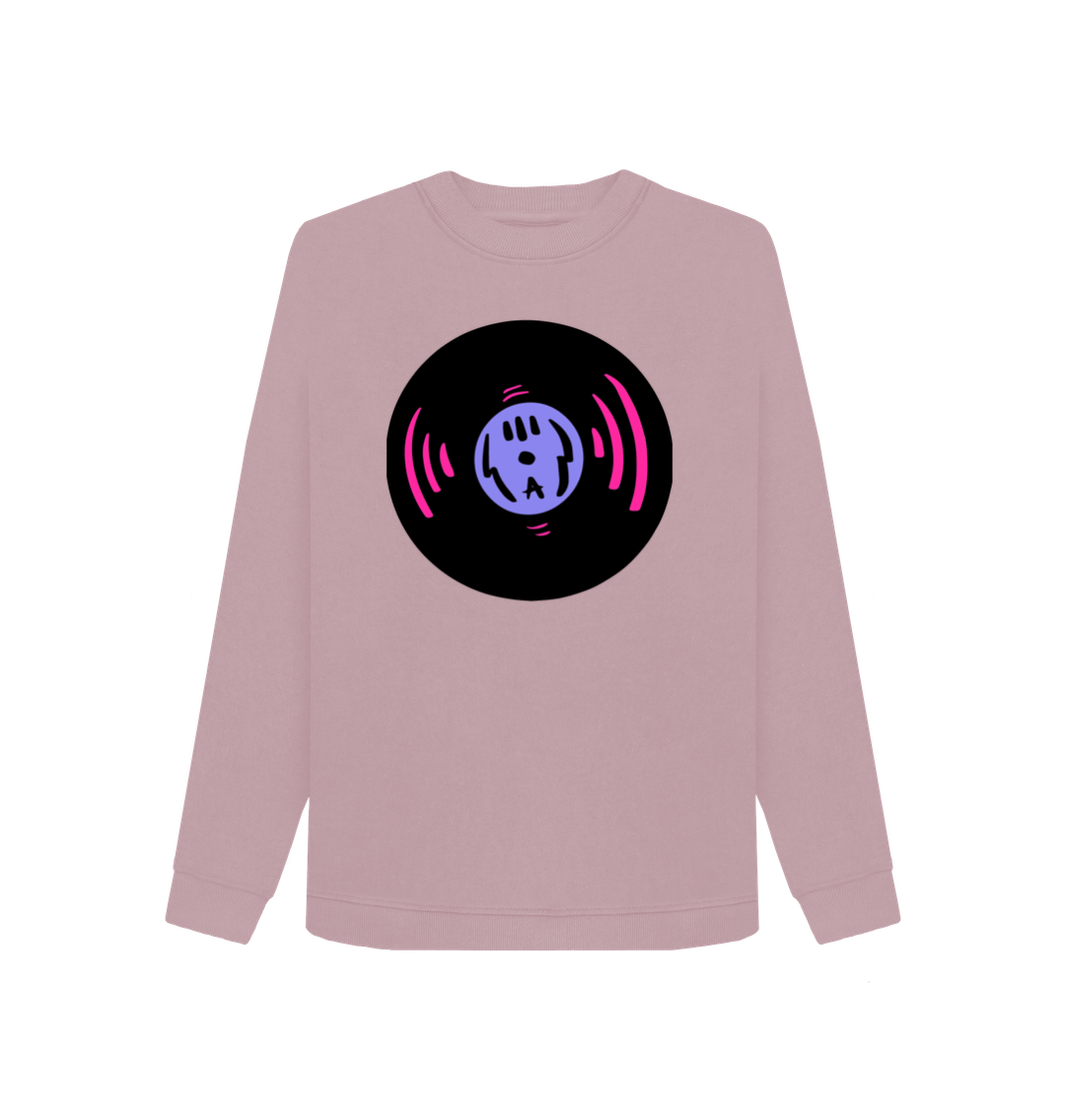 Mauve Printed Sweater Front