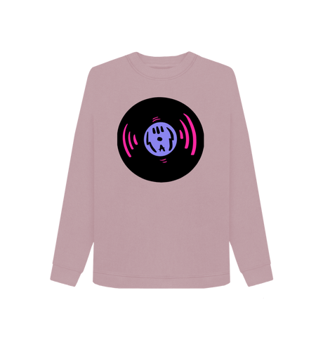 Mauve Printed Sweater Front