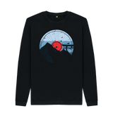 Black Printed Sweater Front