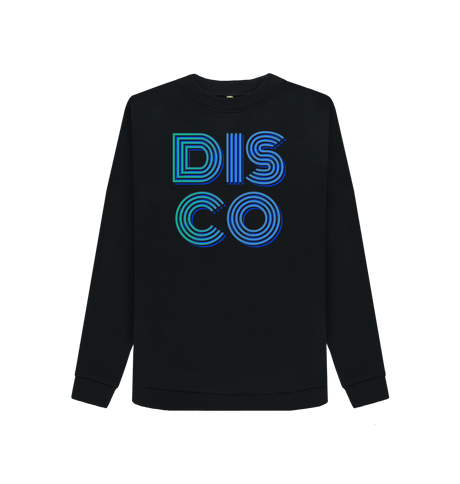 Black Printed Sweater Front