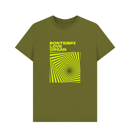 Moss Green Bontempi Love Organ Green & Green Graphic Mens T-Shirt