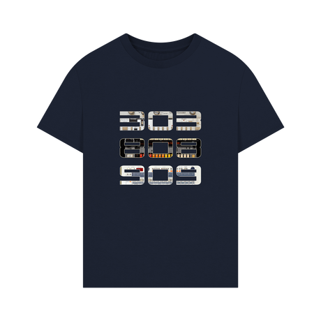 Navy Printed T-shirt Front