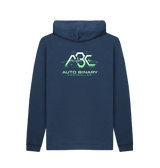 Navy Printed Hoody Back