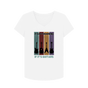 White \"It's Not Hoarding If It's Guitars\" Womens V-Neck T-Shirt