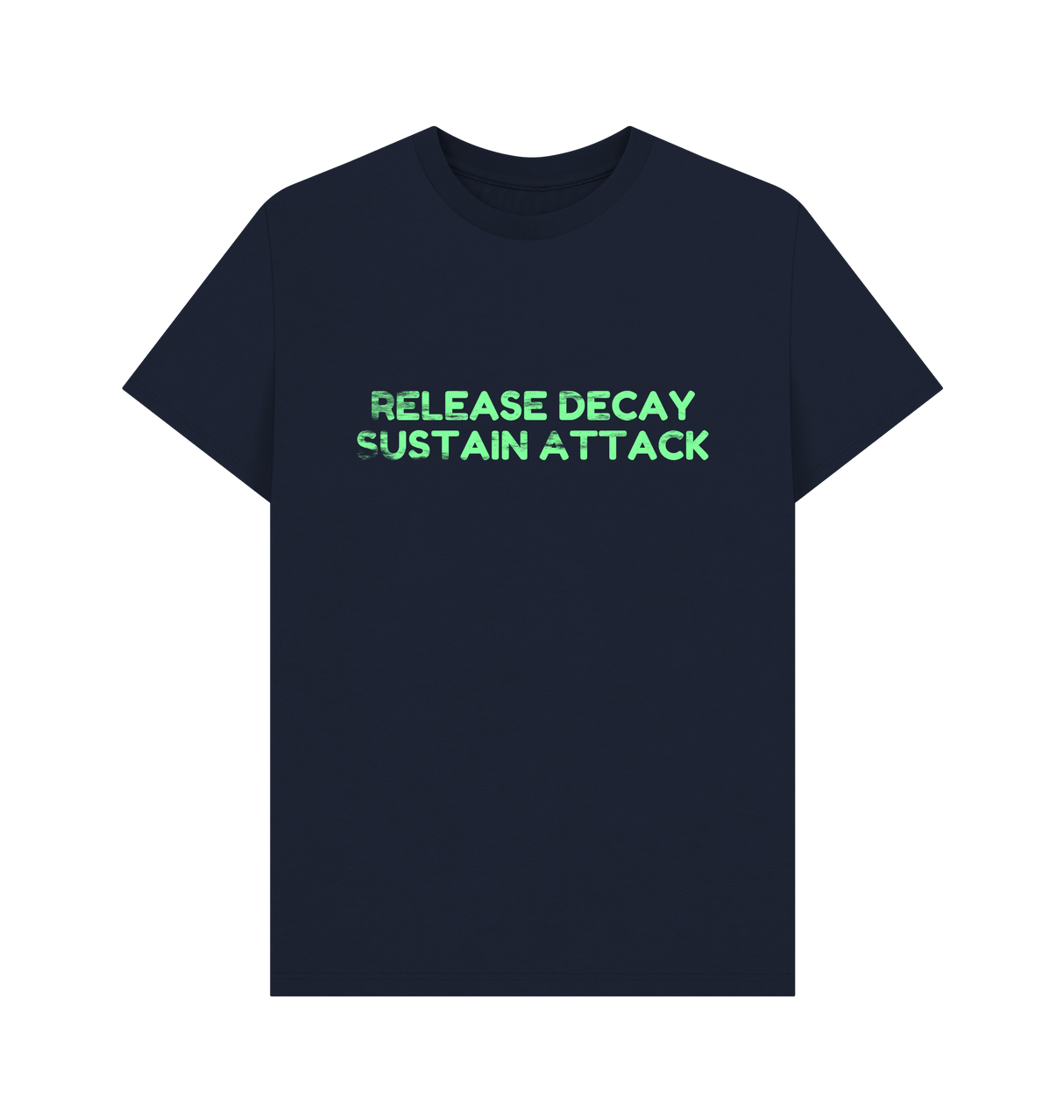 Navy Blue Printed T-shirt Front