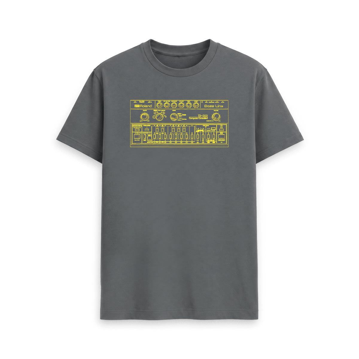 Slate Grey Printed T-shirt Front