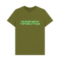 Moss Green Printed T-shirt Front