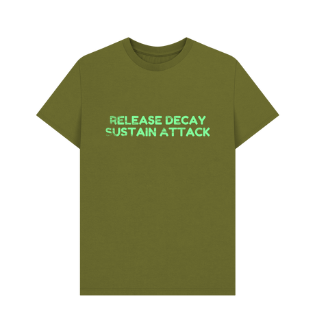 Moss Green Printed T-shirt Front