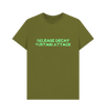 Moss Green Printed T-shirt Front