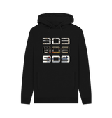 Black Printed Hoody Front