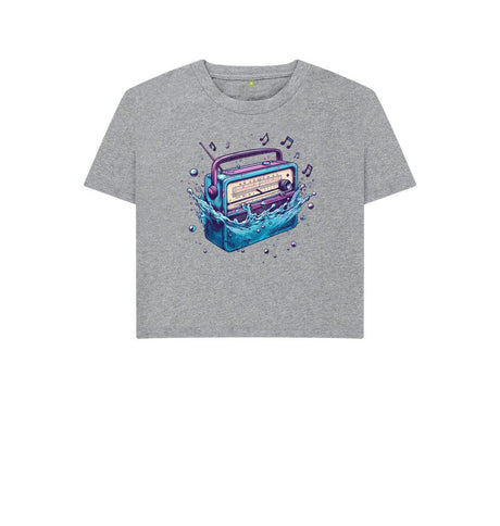 Athletic Grey Women's Sync Or Swim Boxy Fit T-Shirt