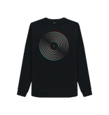 Black Printed Sweater Front