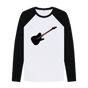 Black-White Sound Shirt Guitar Strings Mens Baseball Shirt