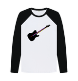 Black-White Sound Shirt Guitar Strings Mens Baseball Shirt
