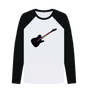 Black-White Sound Shirt Guitar Strings Mens Baseball Shirt
