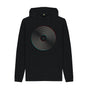 Black Mens Vinyl Record Outline Hoodie