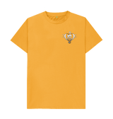 Mustard Combined Clef Heart Symbol Graphic Mens T-Shirt