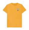 Mustard Combined Clef Heart Symbol Graphic Mens T-Shirt