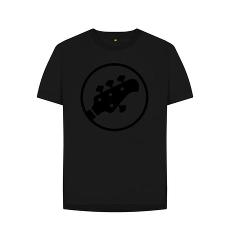 Black Womens Stingray Guitar Head T-shirt