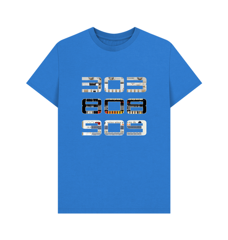 Bright Blue Printed T-shirt Front