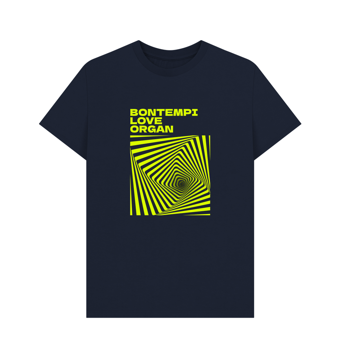 Navy Blue Bontempi Love Organ Green & Green Graphic Mens T-Shirt