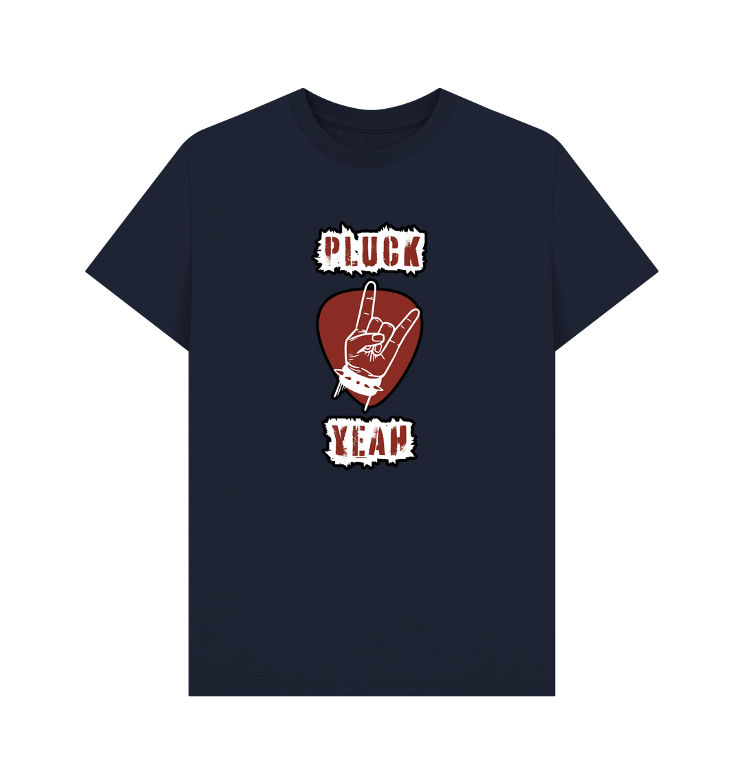 Navy Blue \"Pluck Yeah\" Graphic Mens T-Shirt