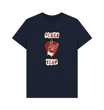 Navy Blue \"Pluck Yeah\" Graphic Mens T-Shirt