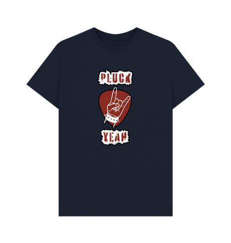 Navy Blue \"Pluck Yeah\" Graphic Mens T-Shirt