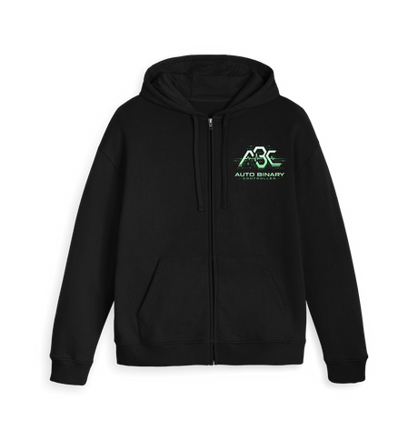 Black Zip hoody Front