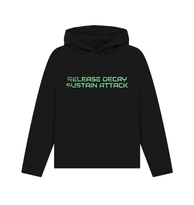 Black Printed Hoody Front