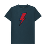 Denim Blue David Bowie Lightning Bolt Mens T-Shirt