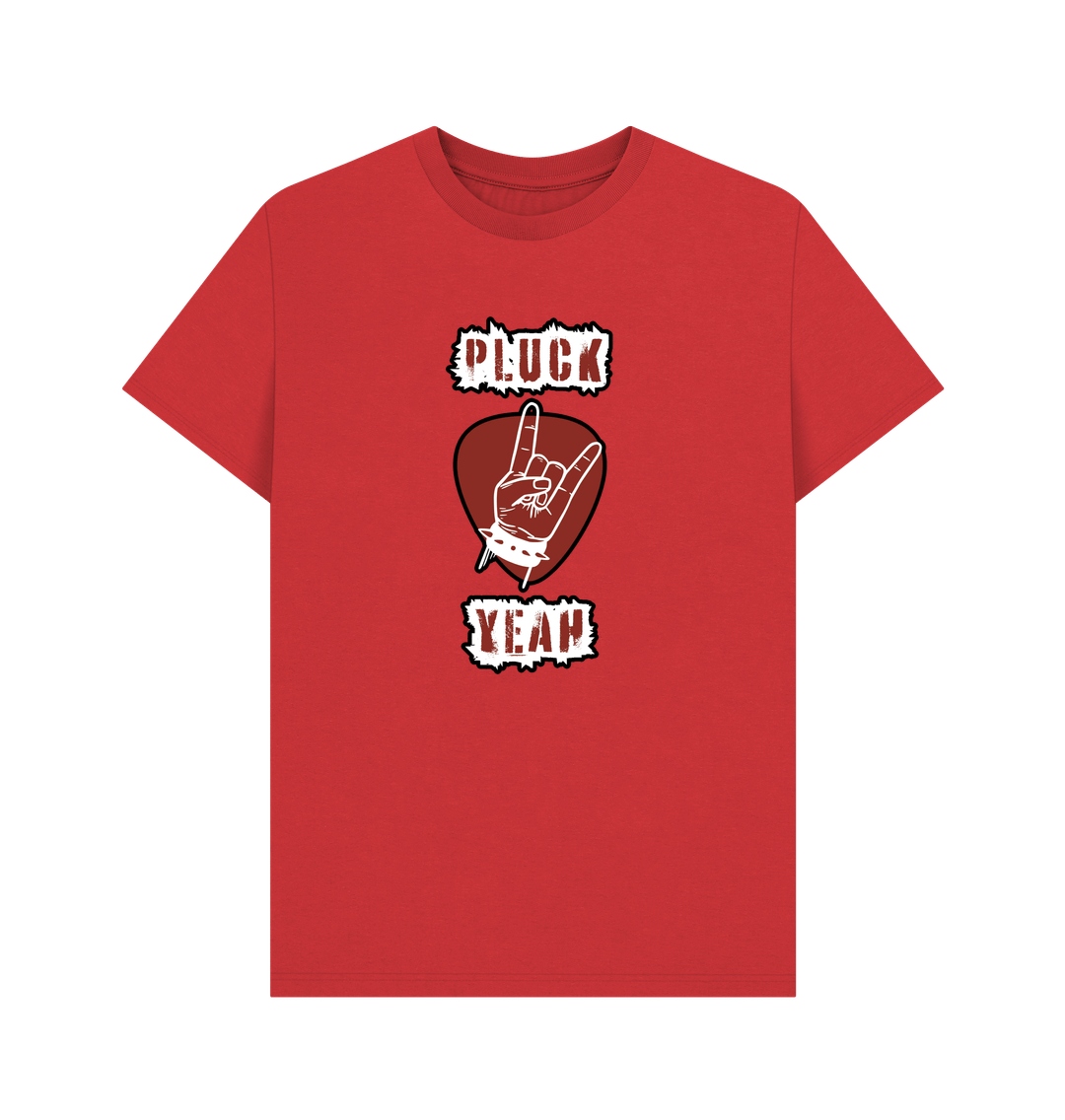 Red \"Pluck Yeah\" Graphic Mens T-Shirt