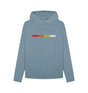 Stone Blue Womens TR-808 Simple Pads Hoodie