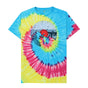Tie Dye Mens Vinyl Record Mountain T-Shirt