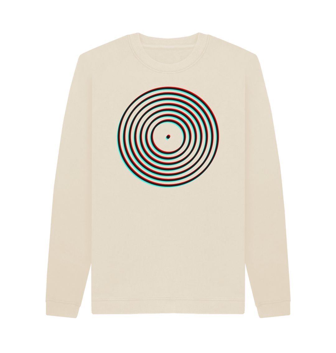 Oat Mens Vinyl Record Outline Sweatshirt