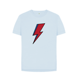 Sky Blue David Bowie Lightning Bolt Womens T-Shirt
