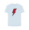 Sky Blue David Bowie Lightning Bolt Womens T-Shirt