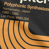 Roland Jupiter 8 Synth Retro Graphic T-Shirt