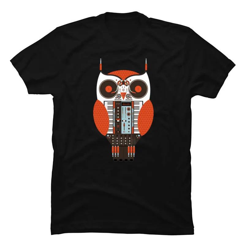 Musical Owl Vintage Synth T-Shirt