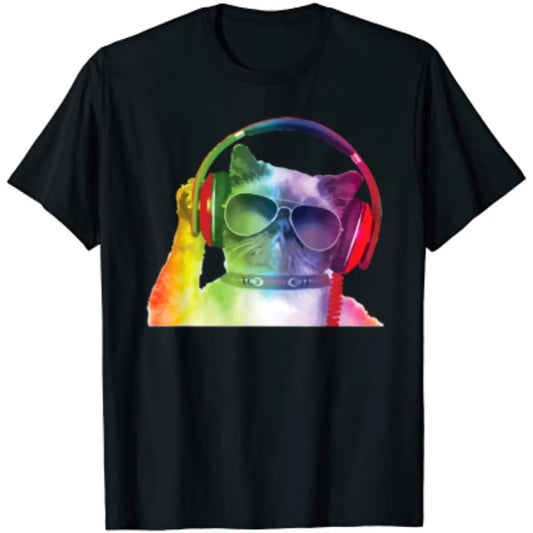 Rainbow Cat DJ T-Shirt