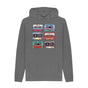 Slate Grey Mens Cassette Mix Tape Hoodie